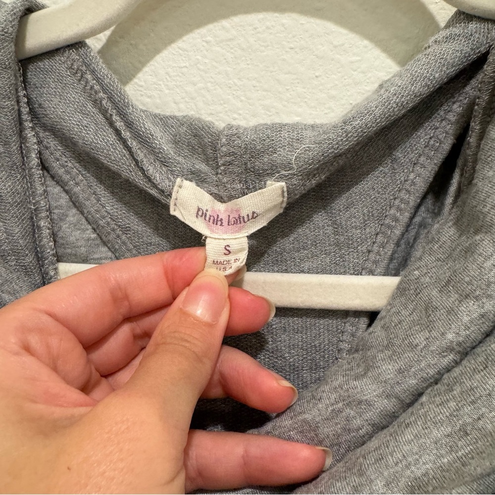 Pink Lotus Heather Gray Top - Picture 4 of 9